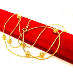 Złoty łańcuszek z Kulkami długi PR.750 W:16,71gr Dł.90cm