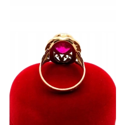 Złoty pierścionek z rubinem pr.585 W:6,96gr Roz.16 InterSKLEP