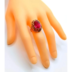 Złoty pierścionek z rubinem pr.585 W:6,96gr Roz.16 InterSKLEP