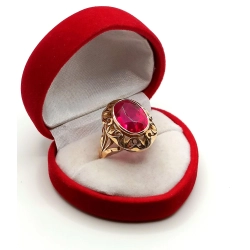 Złoty pierścionek z rubinem pr.585 W:6,96gr Roz.16 InterSKLEP