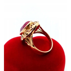 Złoty pierścionek z rubinem pr.585 W:6,96gr Roz.16 InterSKLEP