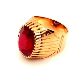 Złoty sygnet z Rubinem PR.585 W:11,12gr R.17 InterSKLEP