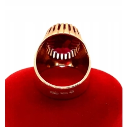 Złoty sygnet z Rubinem PR.585 W:11,12gr R.17 InterSKLEP