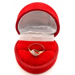 Złoty pierścionek z Cyrkoniami PR.585 W:1gr R.9 InterSKLEP