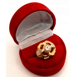 Złoty pierścionek z Kwarcem PR.750 W:4,23gr R.16 InterSKLEP