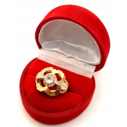 Złoty pierścionek z Kwarcem PR.750 W:4,23gr R.16 InterSKLEP