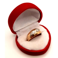 Złoty pierścionek obrączka z Cyrkoniami PR.585 W:4,63gr R.21 InterSKLEP