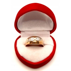 Złoty pierścionek obrączka z Cyrkoniami PR.585 W:4,63gr R.21 InterSKLEP