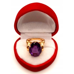 Złoty pierścionek z Ametystem PR.750 W:6,86gr R.13 InterSKLEP