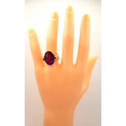 Złoty pierścionek z Ametystem PR.750 W:6,86gr R.13 InterSKLEP