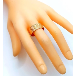 Złota obrączka zdobiona szer.10mm Pr.583 W:5,91gr Roz.28