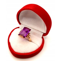 Złoty pierścionek z różowym kamieniem PR.585 W:5,37gr R.13 InterSKLEP