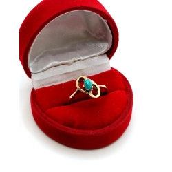 Złoty pierścionek z Turkusem PR.585 W:3,03gr R.17 InterSKLEP