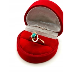 Złoty pierścionek z Turkusem PR.585 W:3,03gr R.17 InterSKLEP