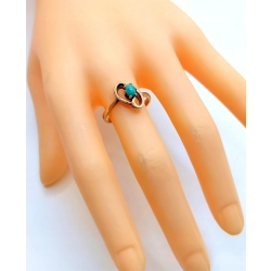 Złoty pierścionek z Turkusem PR.585 W:3,03gr R.17 InterSKLEP
