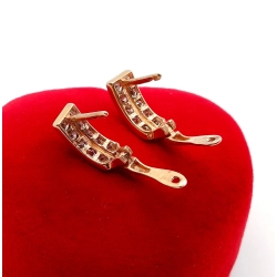 Złote kolczyki z Cyrkoniami PR.585 W:2,14gr InterSKLEP