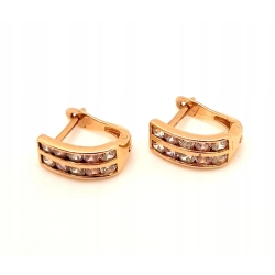 Złote kolczyki z Cyrkoniami PR.585 W:2,14gr InterSKLEP
