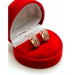 Złote kolczyki z Cyrkoniami PR.585 W:2,14gr InterSKLEP