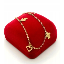 Złota bransoletka z Zawieszkami PR.750 W:2,78gr Dł.18cm InterSKLEP