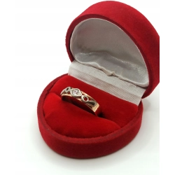 Złoty pierścionek obrączka z Cyrkonią Pr.583 W:2,80gr Roz.17