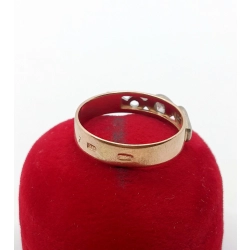 Złoty pierścionek obrączka z Cyrkonią Pr.583 W:2,80gr Roz.17