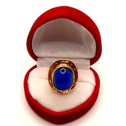 Złoty pierścionek z szafirem PR.585 W:6,09gr R.15 InterSKLEP