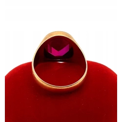 Złoty sygnet z Rubinem PR.585 W:7,45gr R.15 InterSKLEP