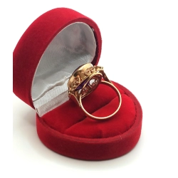 Złoty pierścionek landrynka z Ametystem Pr.585 W:8,33gr Roz.14