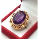 Złoty pierścionek landrynka z Ametystem Pr.585 W:8,33gr Roz.14