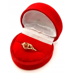 Złoty pierścionek z brązowym kamieniem PR.585 W:1,57gr R.18 InterSKLEP