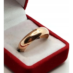 Złota obrączka szer:5,5mm Pr.583 W:5,85gr Roz.19