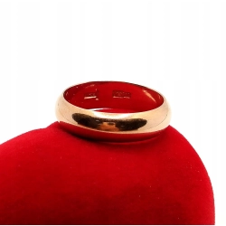 Złota obrączka szer:5,5mm Pr.583 W:5,85gr Roz.19