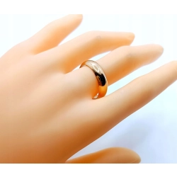 Złota obrączka szer:5,5mm Pr.583 W:5,85gr Roz.19