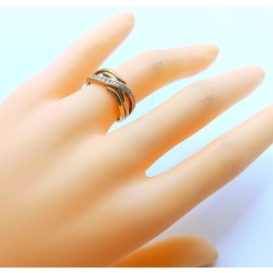 Złoty pierścionek szeroki ażurowy Pr.333 W:2,64gr Roz.11