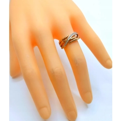 Złoty pierścionek szeroki ażurowy Pr.333 W:2,64gr Roz.11