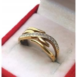 Złoty pierścionek szeroki ażurowy Pr.333 W:2,64gr Roz.11