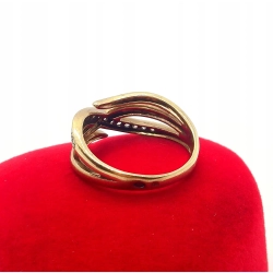 Złoty pierścionek szeroki ażurowy Pr.333 W:2,64gr Roz.11