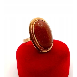 Złoty pierścionek Piasek Pustyni Pr.585 W:10,41gr Roz.22 InterSKLEP