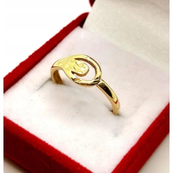 Złoty pierścionek geometryczny Pr.585 W:1,61gr Roz.11 InterSKLEP