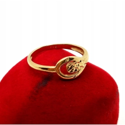 Złoty pierścionek geometryczny Pr.585 W:1,61gr Roz.11 InterSKLEP