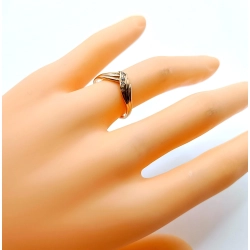 Złoty pierścionek z cyrkoniami Pr.585 W:1,85gr Roz.11InterSKLEP