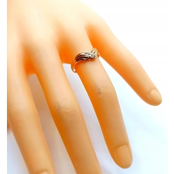 Złoty pierścionek z cyrkoniami Pr.585 W:1,85gr Roz.11InterSKLEP