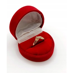 Złoty pierścionek z cyrkoniami Pr.585 W:1,85gr Roz.11InterSKLEP