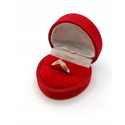 Złoty pierścionek z cyrkoniami Pr.585 W:1,85gr Roz.11InterSKLEP