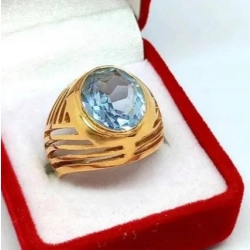 Złoty pierścionek z akwamarynem Pr.585 W:6,75gr Roz.13 InterSKLEP