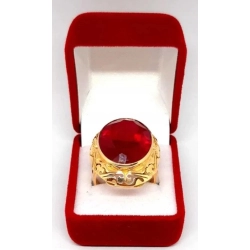 Złoty pierścionek z rubinem Pr.585 W:12,57gr R.17 InterSKLEP
