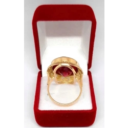 Złoty pierścionek z rubinem Pr.585 W:12,57gr R.17 InterSKLEP