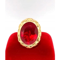 Złoty pierścionek z rubinem Pr.585 W:12,57gr R.17 InterSKLEP