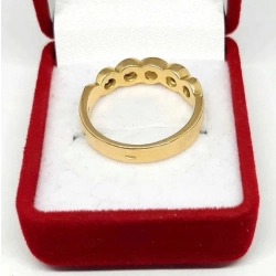 Złoty pierścionek obrączka z cyrkoniami Pr.585 W:4,73gr Roz.15