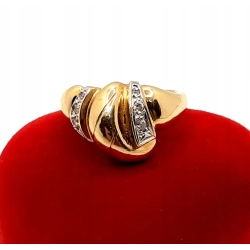 Złoty pierścionek z Cyrkoniami PR.585 W:6,58gr R.15 InterSKLEP